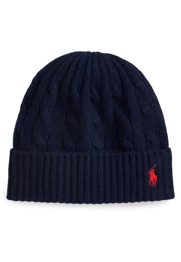 Polo Ralph Lauren Czapka z daszkiem 455981442008 Granatowy. Kolor: niebieski. Materiał: wełna, materiał