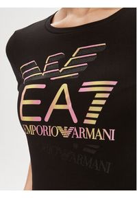 EA7 Emporio Armani T-Shirt 3DTT30 TJFKZ 1200 Czarny Slim Fit. Kolor: czarny. Materiał: bawełna #4