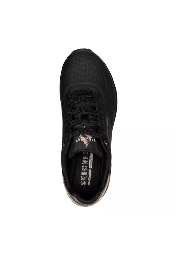 skechers - Buty na co dzień damskie SKECHERS UNO sneakersy. Okazja: na co dzień. Kolor: czarny. Materiał: materiał, syntetyk. Model: Skechers Sport. Sport: turystyka piesza