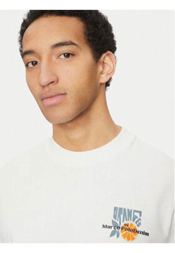Marc O'Polo Denim T-Shirt 500 0005 973 Biały. Typ kołnierza: polo. Kolor: biały. Materiał: bawełna