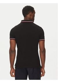 TOMMY HILFIGER - Tommy Hilfiger Polo Tipped MW0MW37346 Czarny Slim Fit. Typ kołnierza: polo. Kolor: czarny. Materiał: bawełna #3