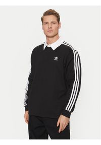 Adidas - adidas Polo adicolor Rugby IZ4806 Czarny Regular Fit. Typ kołnierza: polo. Kolor: czarny. Materiał: bawełna #1