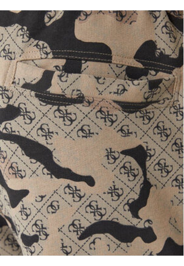 Guess Spodnie dresowe Z6RB02 K9YI1 Beżowy Regular Fit. Kolor: beżowy. Materiał: bawełna