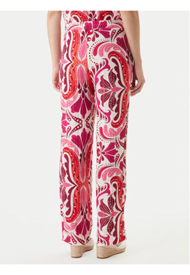 Morgan Spodnie materiałowe 261-PMARIA Różowy Regular Fit. Kolor: różowy. Materiał: wiskoza