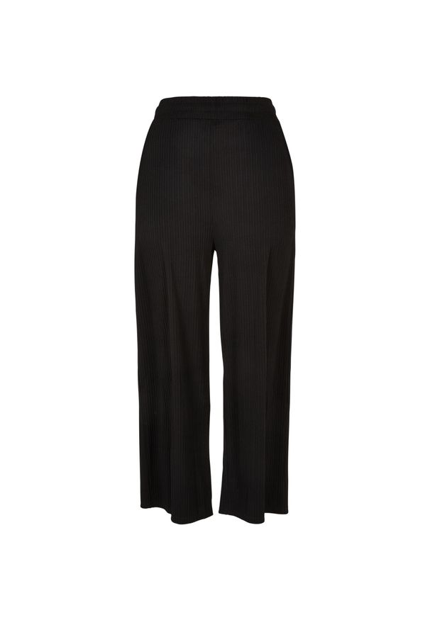 Jogging prążkowany prosty krój duże rozmiary kobiety Urban Classics Interlock. Kolor: czarny. Materiał: prążkowany. Długość: długie. Sport: bieganie