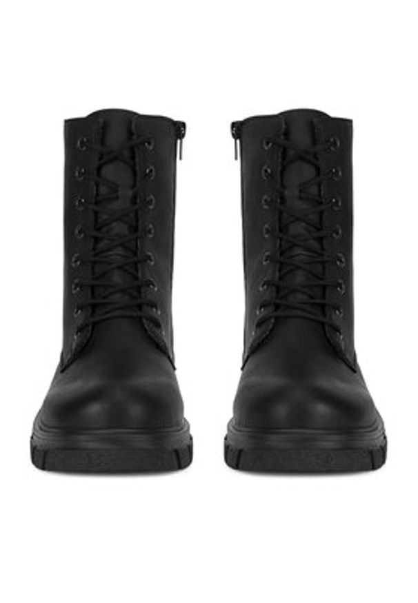 Rieker Trzewiki Z9120-00 Czarny. Kolor: czarny. Materiał: materiał