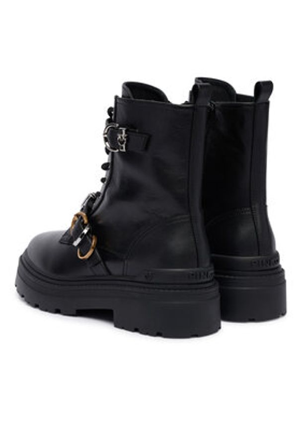 Pinko - PINKO Trzewiki Mia 19 SD0407P087 Czarny. Kolor: czarny. Materiał: skóra