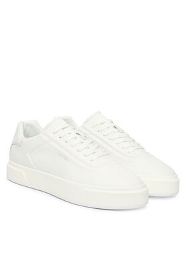Calvin Klein Sneakersy Basket Cups Oxf Lup Hf Lth YM0YM01452 Biały. Kolor: biały. Materiał: skóra