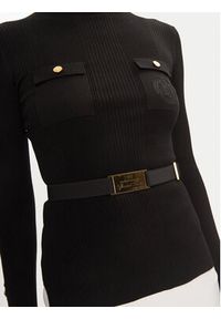 Elisabetta Franchi Body MK-11B-46E2-V890 Czarny Slim Fit. Kolor: czarny. Materiał: syntetyk