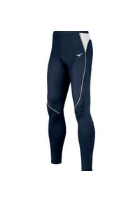 Legginsy premium Mizuno JPN. Kolor: niebieski. Sport: bieganie