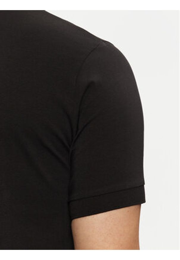Karl Lagerfeld - KARL LAGERFELD Polo 745088 551235 Czarny Regular Fit. Typ kołnierza: polo. Kolor: czarny. Materiał: bawełna