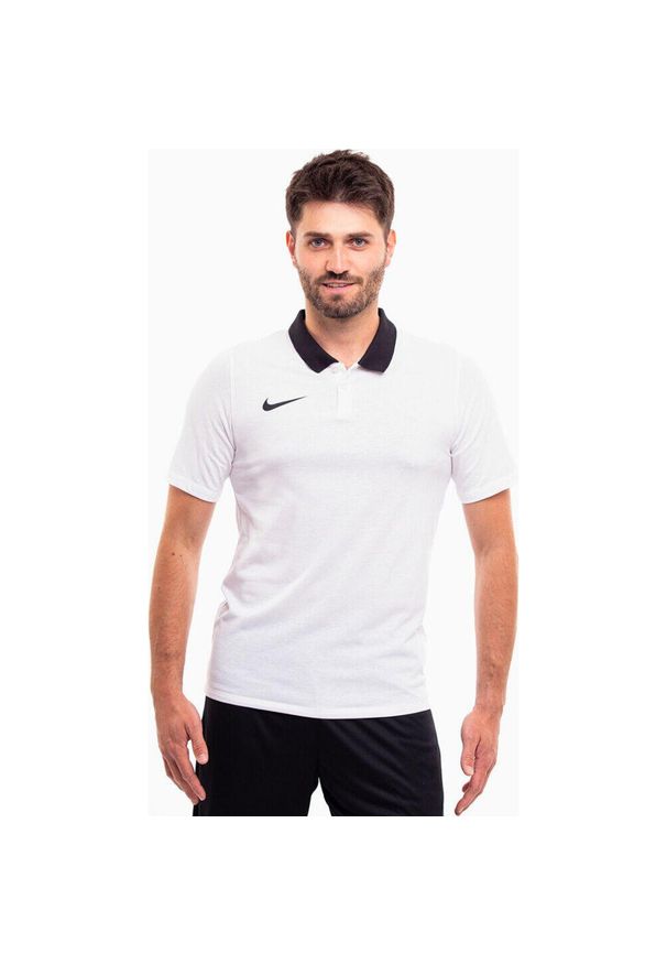 Koszulka sportowa męska Nike Dri-FIT Park 20 Polo. Typ kołnierza: polo. Kolor: biały. Technologia: Dri-Fit (Nike)