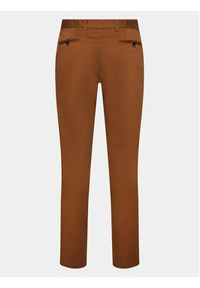 Sisley Chinosy 4AIHSF021 Brązowy Slim Fit. Kolor: brązowy. Materiał: bawełna #6