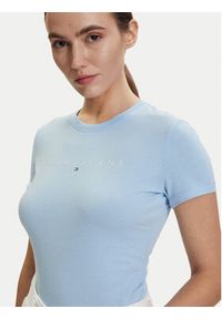 Tommy Jeans T-Shirt DW0DW18398 Niebieski jasny Slim Fit. Kolor: niebieski. Materiał: bawełna #3
