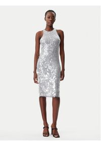 Patrizia Pepe Sukienka koktajlowa 8A1444/J251-S708 Szary Regular Fit. Kolor: szary. Materiał: syntetyk. Styl: wizytowy #5