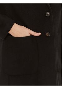 United Colors of Benetton - United Colors Of Benetton Płaszcz wełniany 28HFDN02V Czarny Regular Fit. Kolor: czarny. Materiał: wełna, syntetyk #4