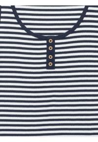 Big-Star - Sukienka damska w białe paski granatowa Yunna 403. Kolor: niebieski. Materiał: dzianina, materiał. Długość rękawa: na ramiączkach. Wzór: paski. Typ sukienki: dopasowane #2