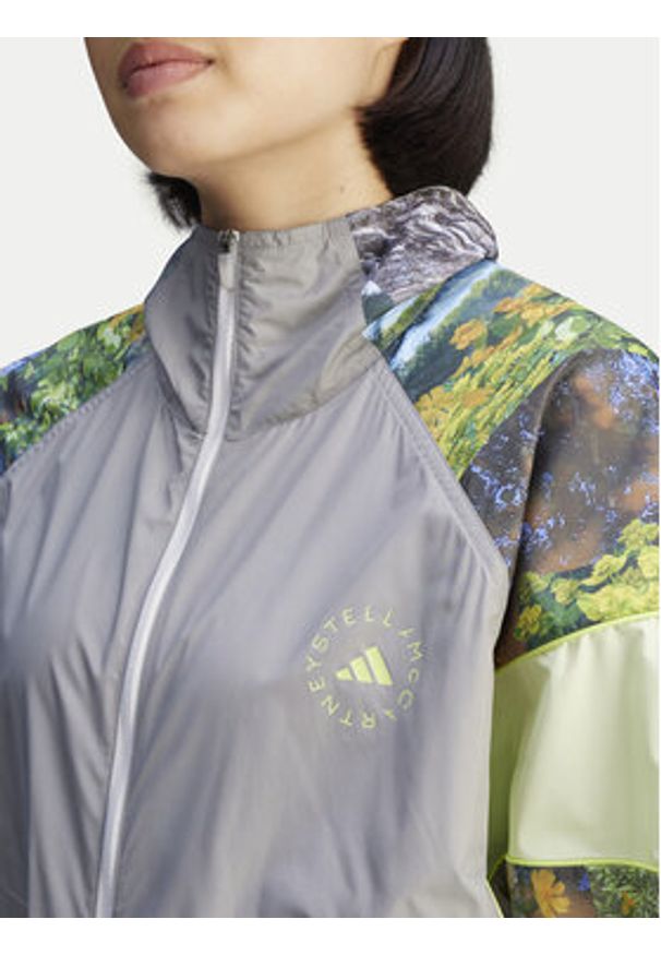 Adidas by Stella McCartney - adidas by Stella McCartney Bluza Earth Collage JG5793 Szary Loose Fit. Kolor: szary. Materiał: syntetyk