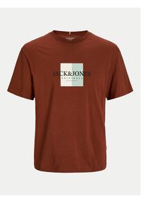 Jack & Jones - Jack&Jones T-Shirt Fredeiksberg 12262492 Brązowy Regular Fit. Kolor: brązowy. Materiał: bawełna #4