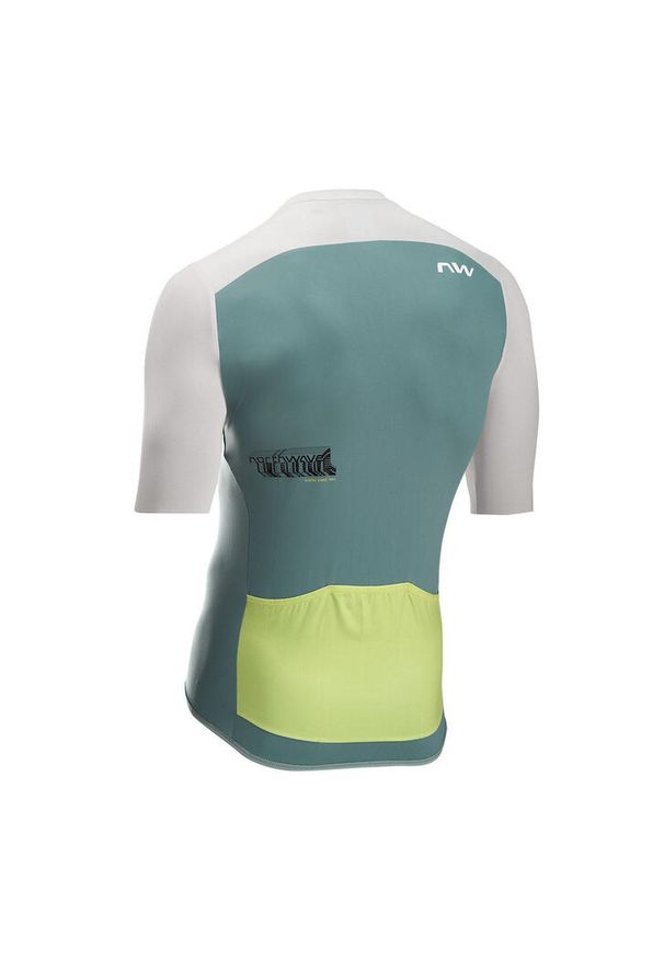 Koszulka rowerowa mtb gravel NORTHWAVE Essence Evo Jersey UPF50 zielony. Kolor: zielony, wielokolorowy, szary. Materiał: jersey