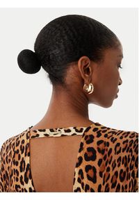 LOLA CASADEMUNT Sukienka letnia LS2616021 Brązowy Relaxed Fit. Kolor: brązowy. Materiał: wiskoza. Sezon: lato #3