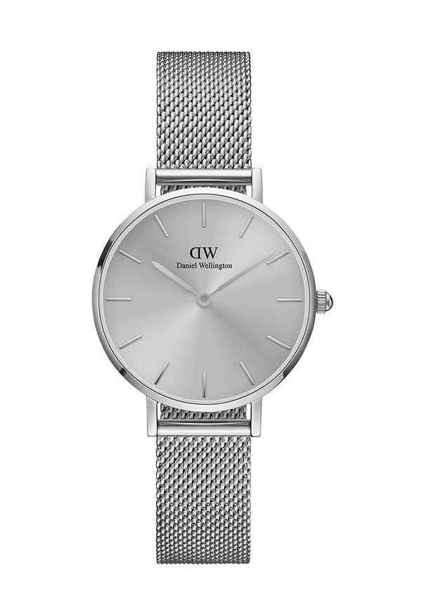 Daniel Wellington zegarek Petite Unitone 28 damski kolor srebrny. Kolor: srebrny. Materiał: materiał