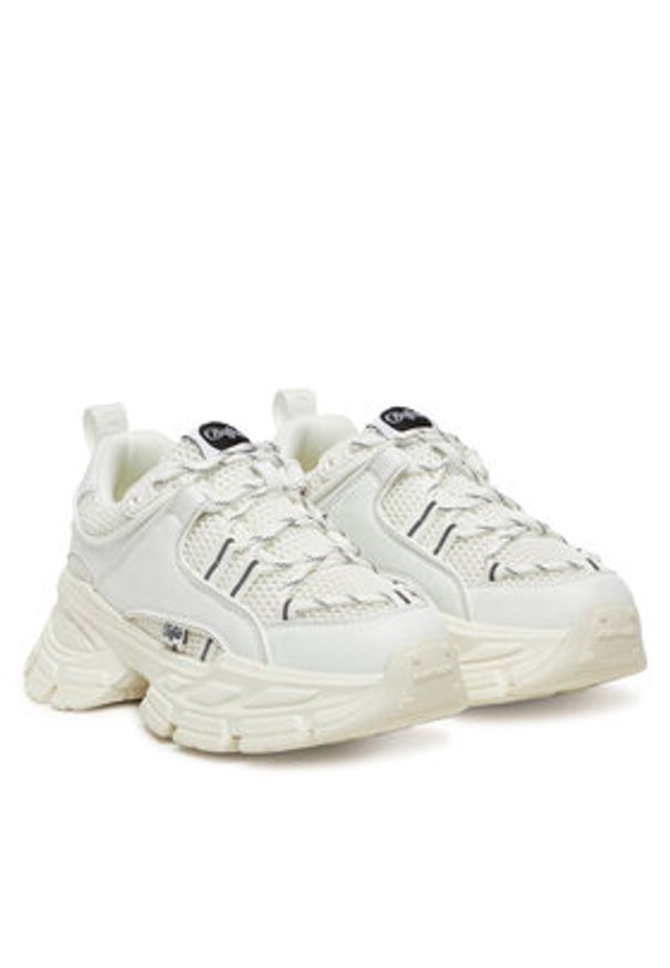Buffalo Sneakersy Saturn Lace 1636351 Biały. Kolor: biały. Materiał: skóra