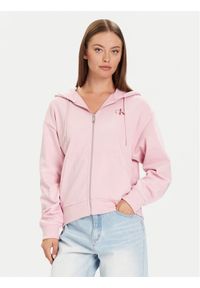 Calvin Klein Jeans Bluza Monologo LV047B270G Różowy Regular Fit. Kolor: różowy. Materiał: bawełna
