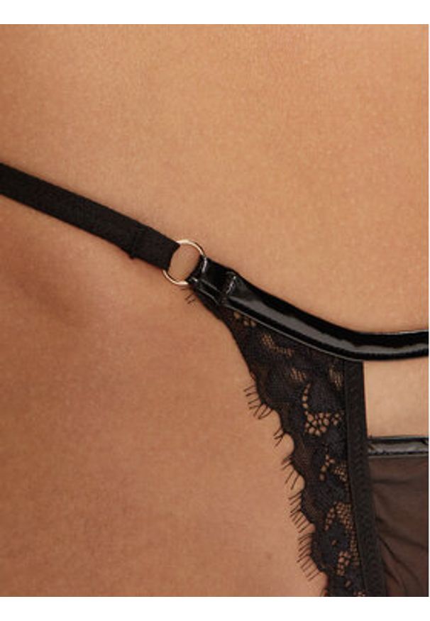 Hunkemöller Stringi Kali 206199 Czarny. Kolor: czarny. Materiał: syntetyk