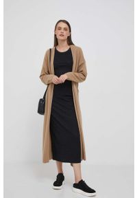 United Colors of Benetton kardigan wełniany kolor brązowy lekki. Kolor: brązowy. Materiał: wełna #4