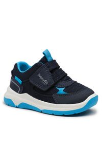 Sneakersy Superfit 1-006404-8000 M Blau/Türkis. Kolor: niebieski. Materiał: zamsz, skóra