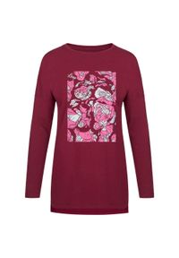 ZEAGLE - Glemo Damska koszulka Abrisima L – kwiatowy wzór, długi rękaw. Okazja: na co dzień. Kolor: różowy. Długość rękawa: długi rękaw. Długość: długie. Wzór: kwiaty. Styl: casual #1