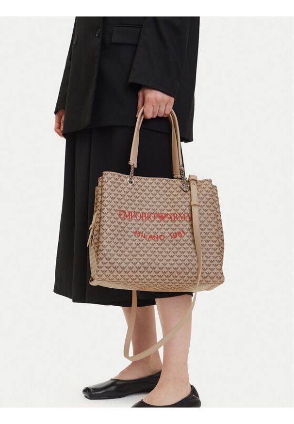 Emporio Armani Torebka Y3D158 YWS0E F1075 Écru. Materiał: skórzane