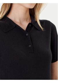Calvin Klein Polo LV044C341G Czarny Regular Fit. Typ kołnierza: polo. Kolor: czarny. Materiał: wiskoza #4