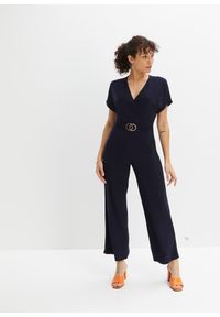 bonprix - Kombinezon z dżerseju. Kolor: niebieski. Materiał: jersey #1