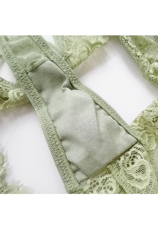 Intica - Stringi koronkowe z ozdobną gumką Lebbie. Kolor: biały. Materiał: koronka. Wzór: koronka