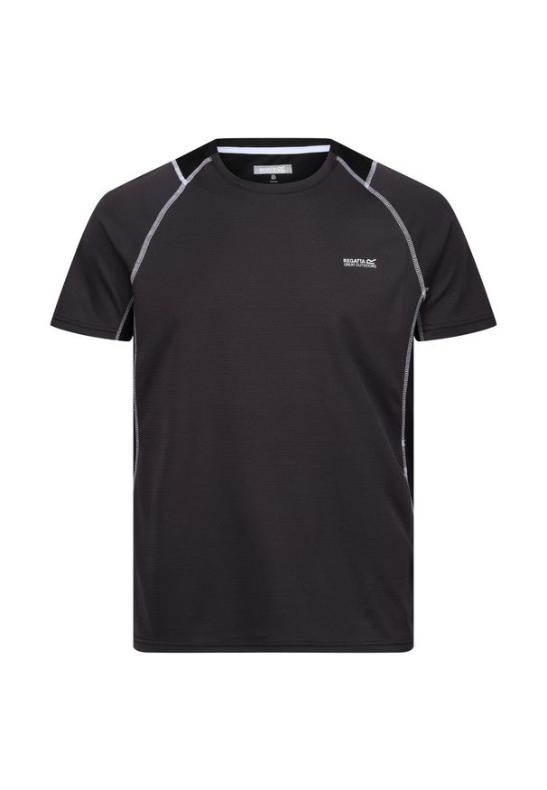 Koszulka Regatta Virda IV. Kolor: czarny, szary, wielokolorowy. Sport: fitness, turystyka piesza