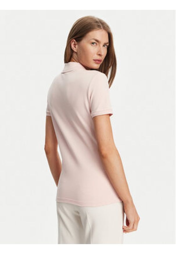 Lacoste Polo PF5462 Różowy Slim Fit. Typ kołnierza: polo. Kolor: różowy. Materiał: bawełna