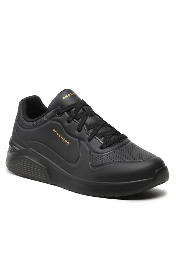 skechers - Skechers Sneakersy 8750063 BBK Czarny. Kolor: czarny. Materiał: skóra