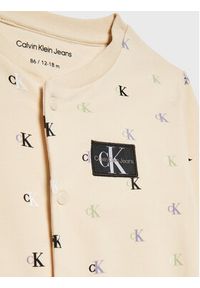 Calvin Klein Jeans Pajac IN0IN00055 Żółty Regular Fit. Kolor: żółty. Materiał: bawełna