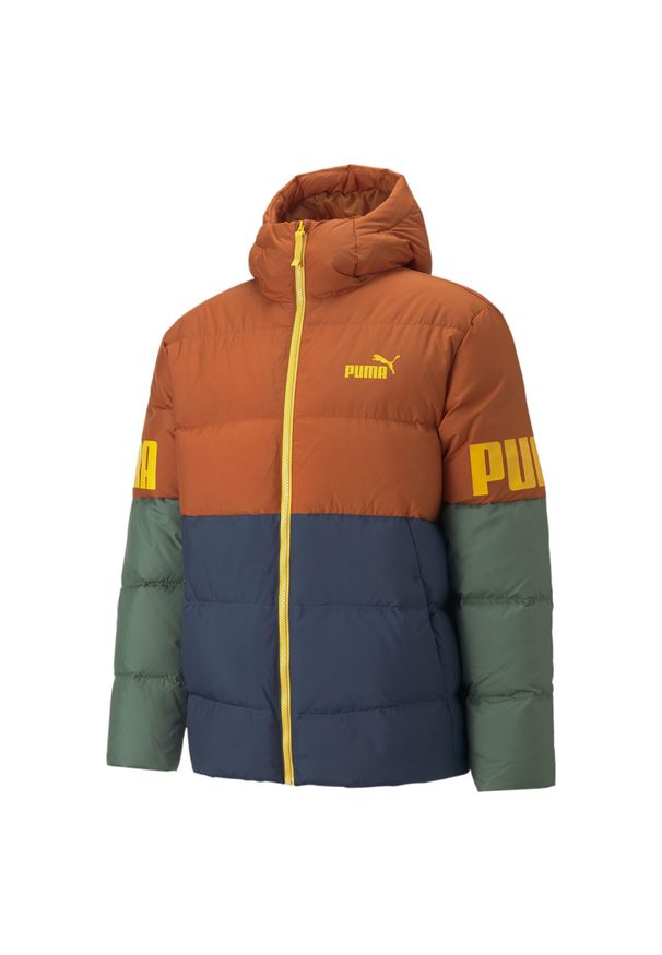 Kurtka Puma Power Down Puffer, Mężczyźni. Kolor: wielokolorowy. Materiał: materiał, poliester