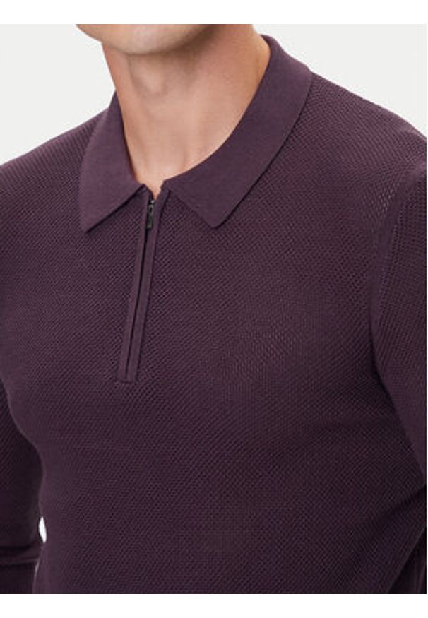 JOOP! Sweter 17 JK-04Nadimo 30046919 Fioletowy Modern Fit. Kolor: fioletowy. Materiał: bawełna