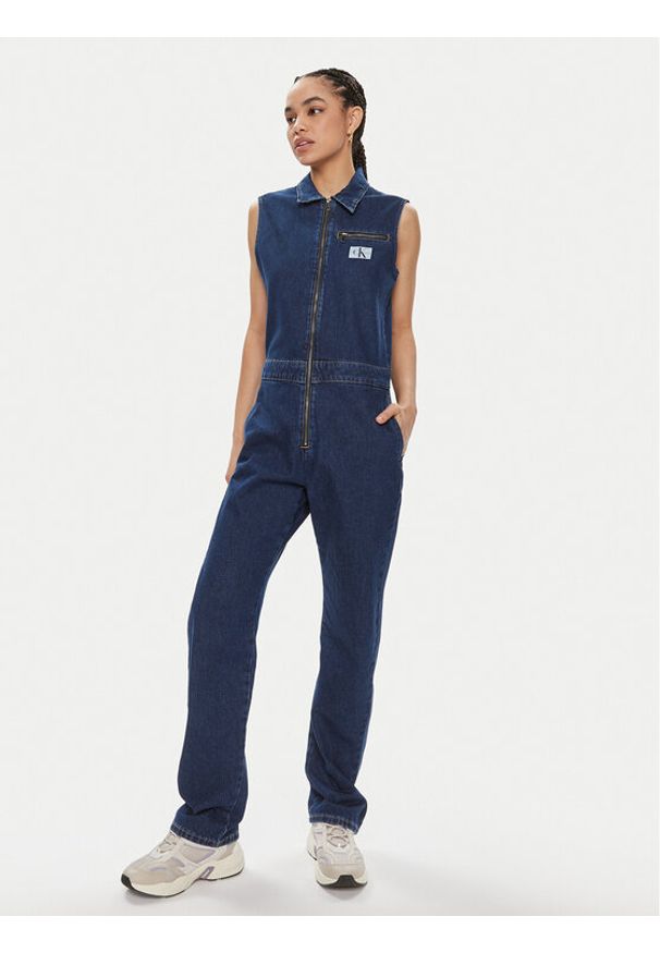 Calvin Klein Jeans Kombinezon J20J222840 Granatowy Regular Fit. Kolor: niebieski. Materiał: bawełna