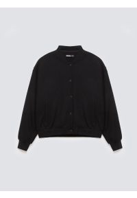 Big-Star - Bluza damska bomber czarna Pixelina 906. Okazja: na co dzień. Kolor: czarny. Materiał: skóra, dzianina. Styl: klasyczny, sportowy, casual, elegancki