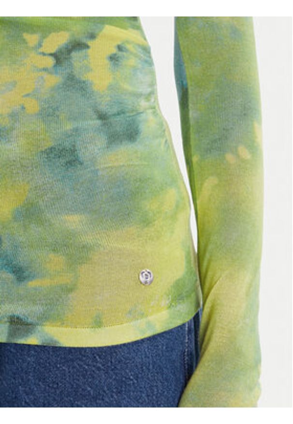 Desigual Golf Calgary 25WWJF37 Zielony Regular Fit. Typ kołnierza: golf. Kolor: zielony. Materiał: wiskoza