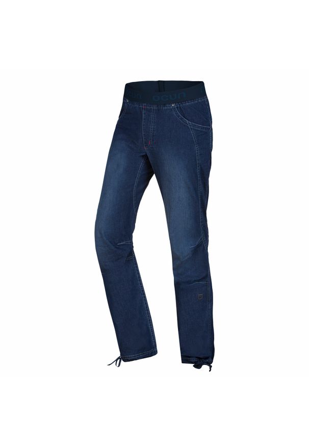 OCUN - Spodnie wspinaczkowe męskie Ocun Mania Jeans. Kolor: niebieski. Materiał: jeans. Sezon: lato. Sport: wspinaczka, turystyka piesza
