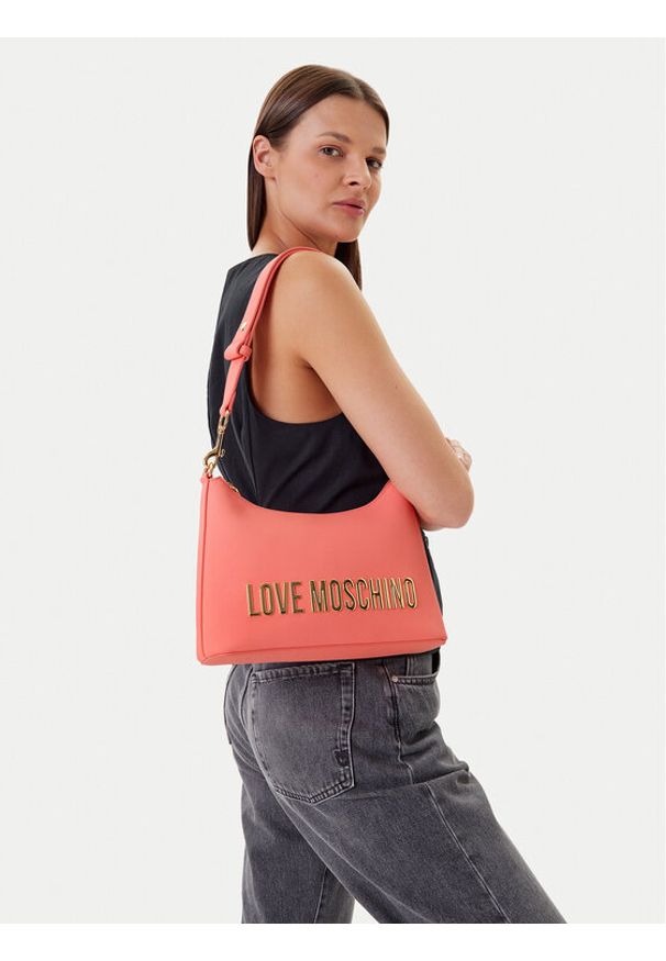 Love Moschino - LOVE MOSCHINO Torebka JC4025PP1MKD0464 Koralowy. Kolor: pomarańczowy. Materiał: skórzane