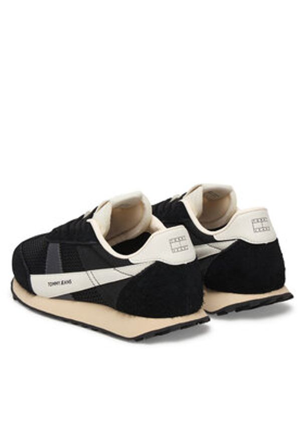 Tommy Jeans Sneakersy Tjw Retro Runner Archive EN0EN03013 Czarny. Kolor: czarny. Materiał: skóra, zamsz