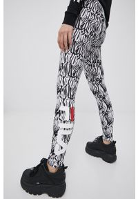 Fila legginsy damskie kolor czarny wzorzyste. Kolor: czarny. Materiał: dzianina #3