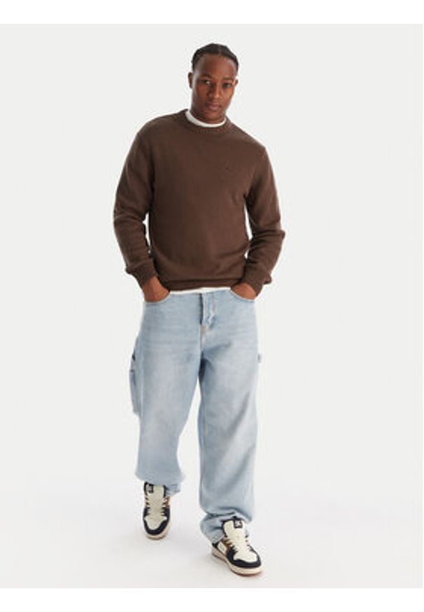 Quiksilver Sweter Salt Water EQYSW03326 Brązowy Regular Fit. Kolor: brązowy. Materiał: bawełna, syntetyk